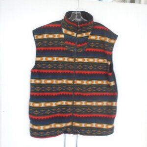 Impact Mens Native Prints Full-Zip Fleece Vest Size L Multicolor